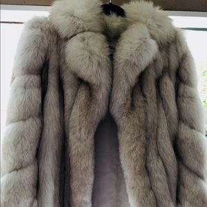 Vintage Blue fox fur coat